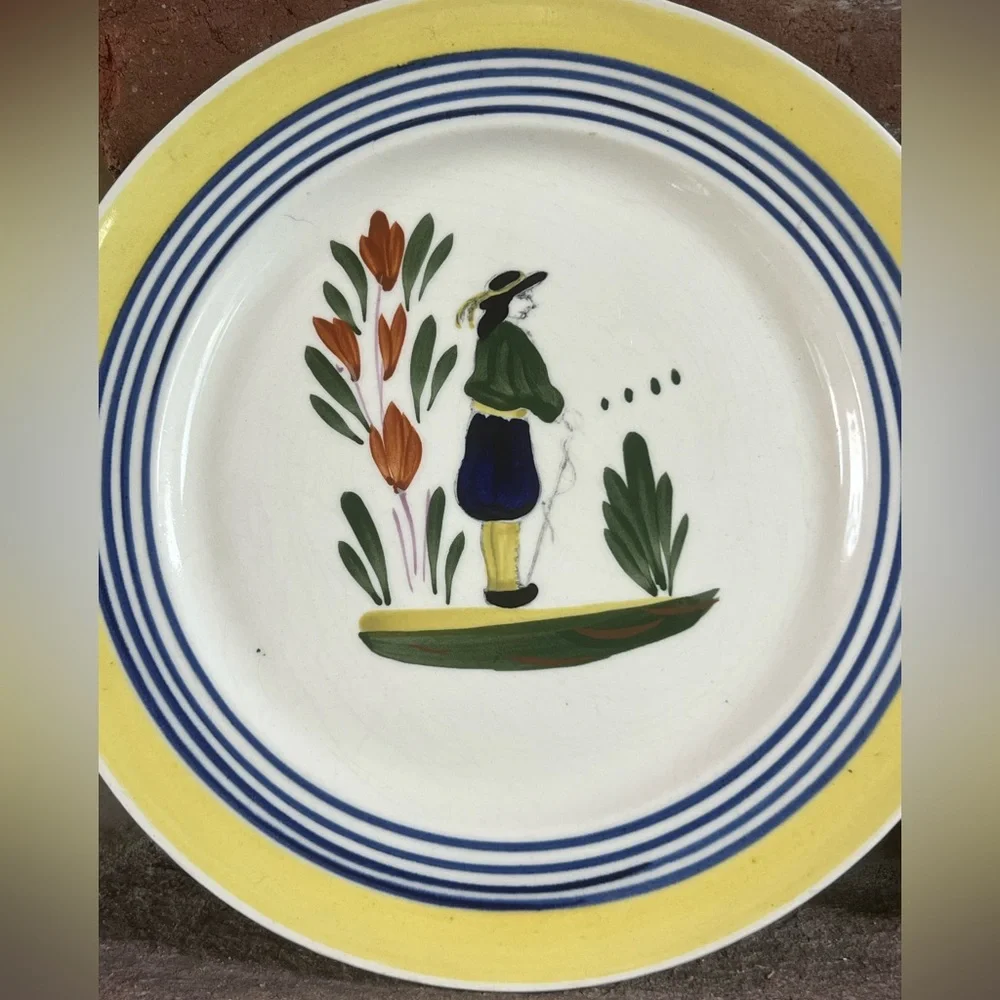 Blue Ridge Pottery Set 2 Dinner Plates Lyonnaise French Peasant Faience